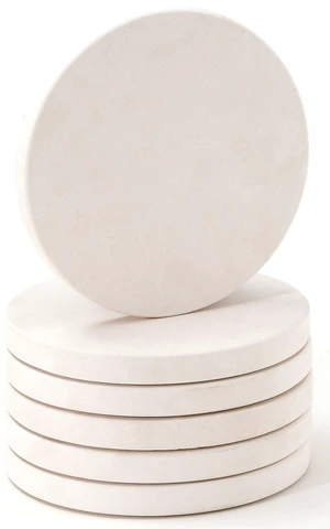 Limestone Water Absorbing Marble Coaster Set - Pack of 6 Absorbs Condensation and Spills Effectively Neutral Color Tone Complements Home Decor and bar Ideal Limestone Water Absorbing Marble Coaster Set - Pack of 6 Absorbs Condensation and Spills Effectively Neutral Color Tone Complements Home Decor and bar Ideal
