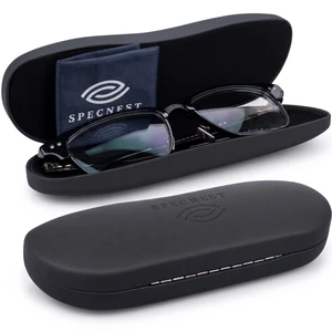 Slim Hard Eyeglass Case Stainless Steel Shell with Vegan Leather & Elastic Mesh Interior Thin Portable Glasses Case for Men & Women Crush-Resistant Hard Shell Slim Hard Eyeglass Case Stainless Steel Shell with Vegan Leather & Elastic Mesh Interior Thin Portable Glasses Case for Men & Women Crush-Resistant Hard Shell