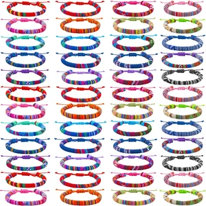 48 Pcs Friendship Bracelets Bulk, Boho Adjustable Woven Bracelets | for Women Men, Colorful Hippie Party Favor Friends Gifts for Coworkers, Birthday, Beach Vacation, Christmas Stocking Stuffers 48 Pcs Friendship Bracelets Bulk, Boho Adjustable Woven Bracelets | for Women Men, Colorful Hippie Party Favor Friends Gifts for Coworkers, Birthday, Beach Vacation, Christmas Stocking Stuffers
