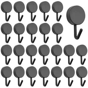 Self Adhesive Hooks, 60pcs Heavy Duty Plastic Hooks Wall Key Hook Holders Stocking Holder for Home Kitchen Bathroom Office Door (Black) Self Adhesive Hooks, 60pcs Heavy Duty Plastic Hooks Wall Key Hook Holders Stocking Holder for Home Kitchen Bathroom Office Door (Black)
