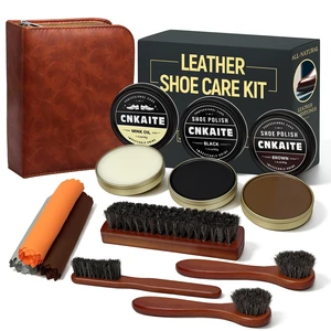 11PCS Shoe Polish Kit with Leather Storage Case Shoe Shine Kit Gift for Men | 4 Horsehair Shoe Brushes, Mink Oil, Black & Brown Shoe Polish, 3 Shine Cloths for Dress Shoes & Leather Boots Travel 11PCS Shoe Polish Kit with Leather Storage Case Shoe Shine Kit Gift for Men | 4 Horsehair Shoe Brushes, Mink Oil, Black & Brown Shoe Polish, 3 Shine Cloths for Dress Shoes & Leather Boots Travel
