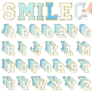 Self-Adhesive Chenille Letters Patches: 104PCS Blue-Colored | Varsity Alphabet Initial Stickers Patch for Clothing Backpacks Make-up Bags DIY Gifts Decor Self-Adhesive Chenille Letters Patches: 104PCS Blue-Colored | Varsity Alphabet Initial Stickers Patch for Clothing Backpacks Make-up Bags DIY Gifts Decor