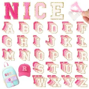 Self-Adhesive Chenille Letters Patches: 104PCS Pink-Colored | Varsity Alphabet Initial Stickers Patch for Clothing Backpacks Make-up Bags DIY Gifts Decor Self-Adhesive Chenille Letters Patches: 104PCS Pink-Colored | Varsity Alphabet Initial Stickers Patch for Clothing Backpacks Make-up Bags DIY Gifts Decor