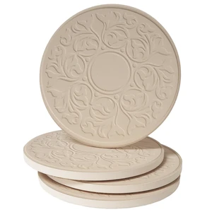 Thirstystone Victorian Lace 4 Pack Embossed Stone Coaster Set Manufactured in The USA Absorbent Classic Thirstystone Victorian Lace 4 Pack Embossed Stone Coaster Set Manufactured in The USA Absorbent Classic