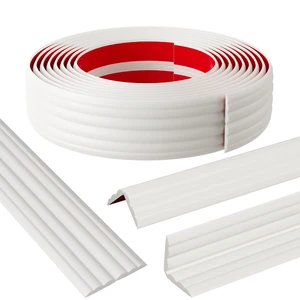 Wall Corner Protector Molding Trim, 1.6 in x 20 ft, White | Edge Guard, Peel and Stick Flexible Trim Molding for Inside & Outside Corners, Wall, Countertop Wall Corner Protector Molding Trim, 1.6 in x 20 ft, White | Edge Guard, Peel and Stick Flexible Trim Molding for Inside & Outside Corners, Wall, Countertop