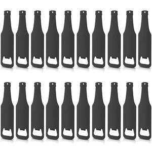 30 Pcs Stainless Steel Flat Bottle Opener Beer Bottle Opener for Kitchen | Bulk, Bar, Restaurant, Wedding Bridesmaid Favor, Black 30 Pcs Stainless Steel Flat Bottle Opener Beer Bottle Opener for Kitchen | Bulk, Bar, Restaurant, Wedding Bridesmaid Favor, Black