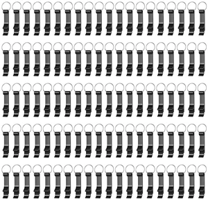 100 Pack Black Metal Bottle Opener Keychains, Tiny Beverage Opener Party Favor (Black, 100Pcs) 100 Pack Black Metal Bottle Opener Keychains, Tiny Beverage Opener Party Favor (Black, 100Pcs)