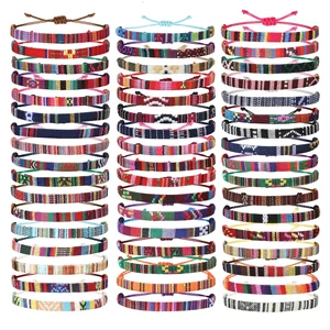 50 Pcs Boho Surfer Bracelet for Men Women Summer Beach Anklet Bracelet Waterproof Braided Bracelets Handmade Adjustable Bracelets Colorful Thin String Rope Jewelry for Festival Accessories 50 Pcs Boho Surfer Bracelet for Men Women Summer Beach Anklet Bracelet Waterproof Braided Bracelets Handmade Adjustable Bracelets Colorful Thin String Rope Jewelry for Festival Accessories