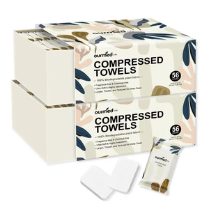 Compressed Towel, Disposable Washcloths, 12 x 10 In, 112 Count | Travel Essential, Individually Wrapped, Biodegradable, Expand with Water, Lint-Free, Dry & Wet Use,Camping and Hiking Compressed Towel, Disposable Washcloths, 12 x 10 In, 112 Count | Travel Essential, Individually Wrapped, Biodegradable, Expand with Water, Lint-Free, Dry & Wet Use,Camping and Hiking