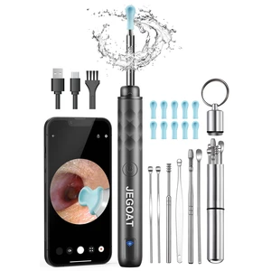 Ear Wax Removal Kit, 1296P HD Ear Cleaner Camera Otoscope with 6 LED | 10 silicone ear tips, 6 ear spoons, IP67 waterproof, WiFi for iOS & Android, USB-C rechargeable, FSA HSA eligible, for family Ear Wax Removal Kit, 1296P HD Ear Cleaner Camera Otoscope with 6 LED | 10 silicone ear tips, 6 ear spoons, IP67 waterproof, WiFi for iOS & Android, USB-C rechargeable, FSA HSA eligible, for family