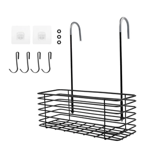 Hanging Shower Rack, Bathroom Storage Rack, Single Layer, Black | 304 Stainless Steel, Shampoo Bracket, Shower Caddy Hanging, No Drilling, Rotatable Back Hook Hanging Shower Rack, Bathroom Storage Rack, Single Layer, Black | 304 Stainless Steel, Shampoo Bracket, Shower Caddy Hanging, No Drilling, Rotatable Back Hook