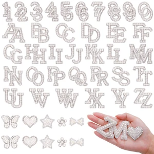 82Pcs Self Adhesive Pearl Letter Patches (A-Z),Number Patch 0-9,Glitter Pearl Letter Patches Rhinestone Applique for DIY Clothes, Bags, Shoes White 82Pcs Self Adhesive Pearl Letter Patches (A-Z),Number Patch 0-9,Glitter Pearl Letter Patches Rhinestone Applique for DIY Clothes, Bags, Shoes White