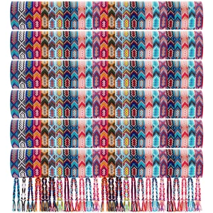 48 Pcs Woven Friendship Bracelets Bulk Adjustable, Festival Vibe | Braided String Nepal Boho Thread Bracelets with Sliding Knot Closure for Women Men Birthday Camp Party Favor Concert Fan Gift 48 Pcs Woven Friendship Bracelets Bulk Adjustable, Festival Vibe | Braided String Nepal Boho Thread Bracelets with Sliding Knot Closure for Women Men Birthday Camp Party Favor Concert Fan Gift