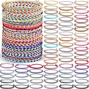 100 Pcs Friendship Braided Bracelets Bulk, Classic | 100 Pcs Handmade Woven Wrist for Party Favor, Birthday Gift, Summer Camp, Colorful Adjustable String for Wowen, Classic 100 Pcs Friendship Braided Bracelets Bulk, Classic | 100 Pcs Handmade Woven Wrist for Party Favor, Birthday Gift, Summer Camp, Colorful Adjustable String for Wowen, Classic