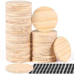 42 Pieces Unfinished Wood Coasters, 4 Inch Round Blank Wooden Coasters for Crafts with Non-Slip Silicon Dots for DIY Stained Painting Wood Engraving Home Christmas Decoration 42 Pieces Unfinished Wood Coasters, 4 Inch Round Blank Wooden Coasters for Crafts with Non-Slip Silicon Dots for DIY Stained Painting Wood Engraving Home Christmas Decoration