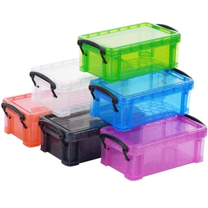 Mini Plastic Storage Containers with Locking Lids, 6 PCS Small Plastic Box 5.4'' x 3'' x 2'' Clear Assorted Color Boxes Organizer Arts and Crafts Organizer Bins Stackable Tool Storage Box Mini Plastic Storage Containers with Locking Lids, 6 PCS Small Plastic Box 5.4'' x 3'' x 2'' Clear Assorted Color Boxes Organizer Arts and Crafts Organizer Bins Stackable Tool Storage Box