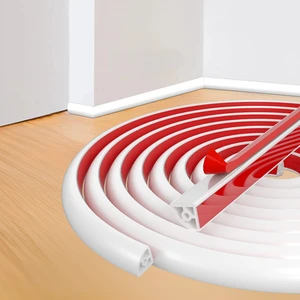 Flexible Quarter Round Molding Trim - 157in Waterproof Bendable Silicone Peel and Stick Molding Trim for Walls, Floor, Corner, Staircase, Tub, Cabinet Edge Flexible Quarter Round Molding Trim - 157in Waterproof Bendable Silicone Peel and Stick Molding Trim for Walls, Floor, Corner, Staircase, Tub, Cabinet Edge