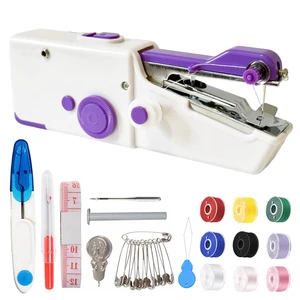 Handheld Sewing Machine for Beginners, Mini Sewing Machine for Quick Stitching with Sewing Kits Suitable for Home,Travel,DIY (Purple) Handheld Sewing Machine for Beginners, Mini Sewing Machine for Quick Stitching with Sewing Kits Suitable for Home,Travel,DIY (Purple)