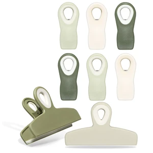 Bag Clips - Heavy Duty Chip Clip and Refrigerator Magnet Clips for Food Storage with Air Tight Seal Grip, Sage, Pack of 8 Bag Clips - Heavy Duty Chip Clip and Refrigerator Magnet Clips for Food Storage with Air Tight Seal Grip, Sage, Pack of 8
