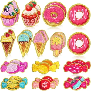 28 Pcs Kawaii Food Chenille Patches, Self Adhesive, DIY Accessory | Cute Dessert Theme Sticker, Cupcake Donut Ice Cream Candy, Embroidered Patches for Backpacks Clothing Jackets, Back to School 28 Pcs Kawaii Food Chenille Patches, Self Adhesive, DIY Accessory | Cute Dessert Theme Sticker, Cupcake Donut Ice Cream Candy, Embroidered Patches for Backpacks Clothing Jackets, Back to School