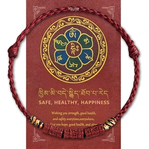 Buddhist Red Buddha Spiritual Protection Red String Bracelet | Meditation Prayer Jewelry for Good Luck Health Wealth, Cinnabar Beads Exorcism Bracelet with Amulet Card, Handmade Adjustable Buddhist Red Buddha Spiritual Protection Red String Bracelet | Meditation Prayer Jewelry for Good Luck Health Wealth, Cinnabar Beads Exorcism Bracelet with Amulet Card, Handmade Adjustable