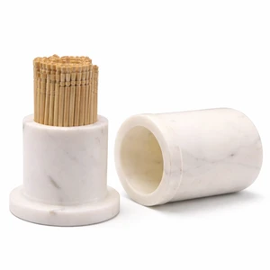 White Marble Toothpick Holder with Lid, 3.25 x 2 Inches | Tooth Pick Dispenser, For Kitchen, Dining Table, For Home, Restaurant, Toothpick Case Stand White Marble Toothpick Holder with Lid, 3.25 x 2 Inches | Tooth Pick Dispenser, For Kitchen, Dining Table, For Home, Restaurant, Toothpick Case Stand