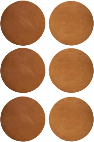 Real Natural Grain Leather Coasters Durable Non-Slip Distressed Design, Set of 6 for Table Protection in Home, Office, Kitchen, and Bar (Tan Distressed) Real Natural Grain Leather Coasters Durable Non-Slip Distressed Design, Set of 6 for Table Protection in Home, Office, Kitchen, and Bar (Tan Distressed)
