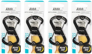 Ahhh... Stainless Bottle Opener - Keychain with S-Biner Functionality - Heavy-Duty Dual Bottle Opener Carabiner - Keychain Accessories - Black, 4 Count (4 Pack) Ahhh... Stainless Bottle Opener - Keychain with S-Biner Functionality - Heavy-Duty Dual Bottle Opener Carabiner - Keychain Accessories - Black, 4 Count (4 Pack)