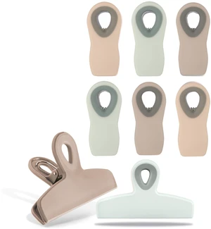 Bag Clips - Heavy Duty Chip Clip and Refrigerator Magnet Clips for Food Storage with Air Tight Seal Grip, Mint and Grey, Pack of 8 Bag Clips - Heavy Duty Chip Clip and Refrigerator Magnet Clips for Food Storage with Air Tight Seal Grip, Mint and Grey, Pack of 8