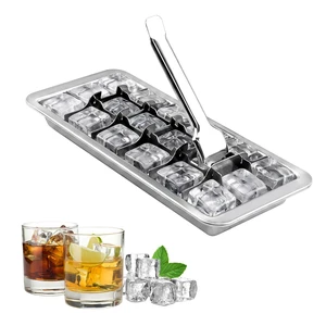 B0H4ZBDKD9 Stainless Steel Ice Cube Tray with Release Lever, Metal Ice Cube Tray for Freezer, Large Cubes for Whiskey, Cocktails, Coffee & Food Freezing B0H4ZBDKD9 Stainless Steel Ice Cube Tray with Release Lever, Metal Ice Cube Tray for Freezer, Large Cubes for Whiskey, Cocktails, Coffee & Food Freezing