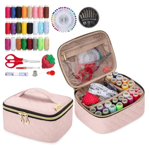 Sewing Kit with 24 Color Threads and Sewing Accessories, Dusty Rose | Portable Sewing Repair Kit Tools for for Adults,Travel, Home Sewing Kit with 24 Color Threads and Sewing Accessories, Dusty Rose | Portable Sewing Repair Kit Tools for for Adults,Travel, Home