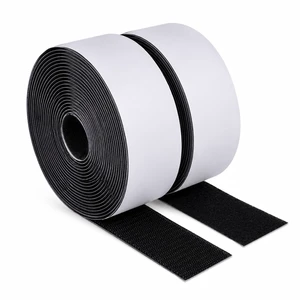 Hook and Loop Tape 2 Inch x 23 Feet Each Roll, Black | Industrial Self Adhesive, CE Certified, Heavy Duty, Strong Hold, Easy Use for Indoor Remotes, Curtains & Outdoor Signs Hook and Loop Tape 2 Inch x 23 Feet Each Roll, Black | Industrial Self Adhesive, CE Certified, Heavy Duty, Strong Hold, Easy Use for Indoor Remotes, Curtains & Outdoor Signs