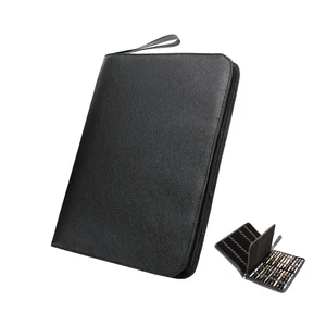 48 PU Leather Fountain Pen Case Large Capacity Black Roller Ball Pen Holder Bag Pouch 48 PU Leather Fountain Pen Case Large Capacity Black Roller Ball Pen Holder Bag Pouch