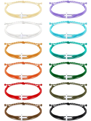48 Pcs Cross Bracelets Bulk Christian Gifts Braided Rope for Women Men Kids | Adjustable, Religious Party Favors, WWJD Bracelets for Teen Girls, Multicolor Woven Cord, Bulk Pack, Fits All Ages 48 Pcs Cross Bracelets Bulk Christian Gifts Braided Rope for Women Men Kids | Adjustable, Religious Party Favors, WWJD Bracelets for Teen Girls, Multicolor Woven Cord, Bulk Pack, Fits All Ages