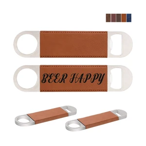 8 Pack Leather Flat Bottle Opener 7" Yellow Brown for Engraving | Laser Engraving Ready, DTF Transfer Compatible, Custom Stainless Steel Opener for Kitchen,Bar,Restaurant or Home 8 Pack Leather Flat Bottle Opener 7" Yellow Brown for Engraving | Laser Engraving Ready, DTF Transfer Compatible, Custom Stainless Steel Opener for Kitchen,Bar,Restaurant or Home
