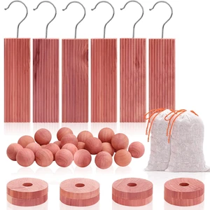 Cedar Blocks for Clothes Storage, Cedar Wood Chips and Balls for Closets and Drawers, Fresh Scented Sachets, 40 Pack Cedar Blocks for Clothes Storage, Cedar Wood Chips and Balls for Closets and Drawers, Fresh Scented Sachets, 40 Pack