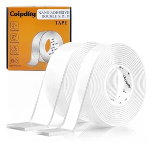 Double Sided Tape Heavy Duty for Wall Decor No Damage to Paint,Clear Removable Mounting Tape,Nano Two Sided Adhesive Tape,Picture Hanging Strips for Posters,Stickers -2Rolls(1.18in*6.5FT+0.39in*6.5FT) Double Sided Tape Heavy Duty for Wall Decor No Damage to Paint,Clear Removable Mounting Tape,Nano Two Sided Adhesive Tape,Picture Hanging Strips for Posters,Stickers -2Rolls(1.18in*6.5FT+0.39in*6.5FT)