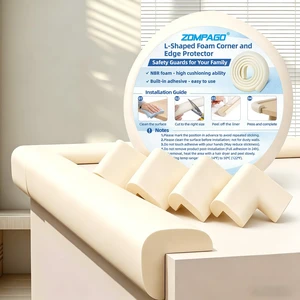 Foam Baby Edge Protector Strip Furniture Safety 1 Roll + 4 Corners | Foam material, edge & corner protective,fit table wall bed frame,anti-collision,infant baby proofing,soft shock absorption Foam Baby Edge Protector Strip Furniture Safety 1 Roll + 4 Corners | Foam material, edge & corner protective,fit table wall bed frame,anti-collision,infant baby proofing,soft shock absorption