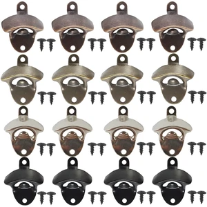 16PCS Wall Mounted Bottle Opener Vintage Beer Opener with Mounting Screws Set for Beer Cap Coke Bottle Wine Soda Open and Kitchen Cafe Bars(4 Colors) 16PCS Wall Mounted Bottle Opener Vintage Beer Opener with Mounting Screws Set for Beer Cap Coke Bottle Wine Soda Open and Kitchen Cafe Bars(4 Colors)