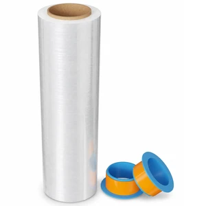 Stretch Wrap Roll, 15 in x 1000 Ft Plastic Wrap for Moving Furniture | 60 Gauge, 300% Stretch, Industrial Strength Clear Plastic Wrap with Handles for Industrial Plastic Pallet Cling, Moving Stretch Wrap Roll, 15 in x 1000 Ft Plastic Wrap for Moving Furniture | 60 Gauge, 300% Stretch, Industrial Strength Clear Plastic Wrap with Handles for Industrial Plastic Pallet Cling, Moving
