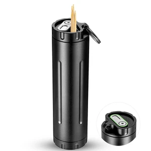 2-in-1 Convertible Toothpick Holder and IPX7 Waterproof Pill Holder | Food-Safe Aluminum Alloy, IPX7 Waterproof Airtight Seal, Detachable Easy Clean, Ideal for Travel Camping Outdoor Carry 2-in-1 Convertible Toothpick Holder and IPX7 Waterproof Pill Holder | Food-Safe Aluminum Alloy, IPX7 Waterproof Airtight Seal, Detachable Easy Clean, Ideal for Travel Camping Outdoor Carry