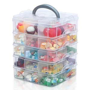 5-Tier Minibrand Storage Case, Adjustable Organizer Box for Toys | Plastic case with adjustable compartments for mini collectibles and figures. Case only, Minibrands not included. 5-Tier Minibrand Storage Case, Adjustable Organizer Box for Toys | Plastic case with adjustable compartments for mini collectibles and figures. Case only, Minibrands not included.