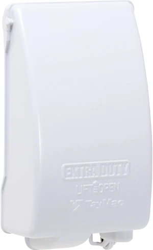 MX4280WH EXTRA DUTY White 1-Gang Expandable Weatherproof In-Use 2-in. to 3-1/2-in. In-Use Electrical Outlet Cover, Vertical, Outdoor Outlet Cover for Electrical Box, UFAST Configuration MX4280WH EXTRA DUTY White 1-Gang Expandable Weatherproof In-Use 2-in. to 3-1/2-in. In-Use Electrical Outlet Cover, Vertical, Outdoor Outlet Cover for Electrical Box, UFAST Configuration