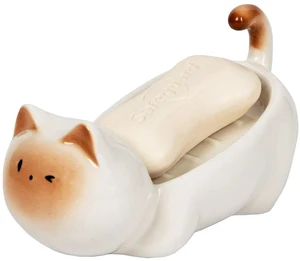 Ceramic Cute Cat Soap Dish 45° Self Draining Tray | Bar Soap Holder For Shower, Decorative Soap Tray For Bathroom Sink Kitchen Counter, Easy Clean Soap Saver Tray Ceramic Cute Cat Soap Dish 45° Self Draining Tray | Bar Soap Holder For Shower, Decorative Soap Tray For Bathroom Sink Kitchen Counter, Easy Clean Soap Saver Tray