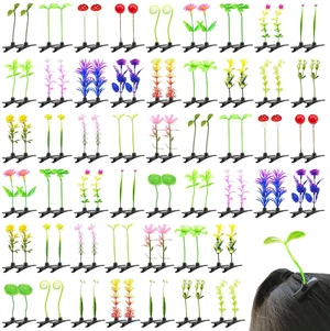 100 Pcs Bean Sprout Hair Clips, Mixed Rave Plant Hairpins Funny Hair Plant | Novelty Plant Hairpins Hair Accessories, Funny Rave Flower Mushroom Sprouts Clips for Women,Girls,Kids,Home Party,School 100 Pcs Bean Sprout Hair Clips, Mixed Rave Plant Hairpins Funny Hair Plant | Novelty Plant Hairpins Hair Accessories, Funny Rave Flower Mushroom Sprouts Clips for Women,Girls,Kids,Home Party,School