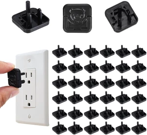 50 Pack Outlet Covers Proofing, Electrical Safety Plug Covers Outlets Socket Proof Caps Easy Install Plug Power Sockets Protectors for 3-Prong Power Wall Plate, Square Cute Black 50 Pack Outlet Covers Proofing, Electrical Safety Plug Covers Outlets Socket Proof Caps Easy Install Plug Power Sockets Protectors for 3-Prong Power Wall Plate, Square Cute Black