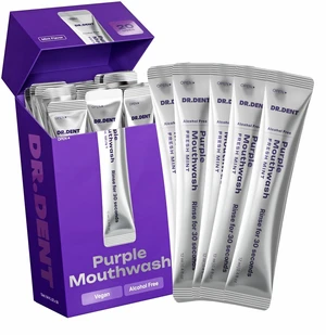 Purple Mouthwash for Teeth Whitening - Color Correcting Mouthwash Sachets - Peroxide Free, Alcohol Free - Freshens Breath, Supports Gum Health - Vegan, Mint Flavor (20 pc) Purple Mouthwash for Teeth Whitening - Color Correcting Mouthwash Sachets - Peroxide Free, Alcohol Free - Freshens Breath, Supports Gum Health - Vegan, Mint Flavor (20 pc)