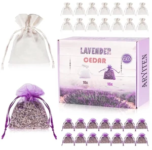 26 Pack Cedar and Lavendar Home Fragrance for Drawers and Closets - Stop Clothes Damage, Cedar Chips and Natural Dried Lavender Sachets Bags 26 Pack Cedar and Lavendar Home Fragrance for Drawers and Closets - Stop Clothes Damage, Cedar Chips and Natural Dried Lavender Sachets Bags