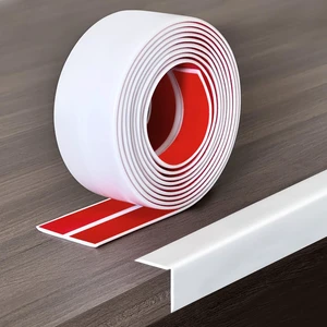 Wall Corner Protector, Peel and Stick Wall Corner Trim, Flexible Silicone Molding Wall Corner Guard, L Shaped Self Adhesive Edge Protector for Cabinet Doors, Drawer Tops, Shelves, White, 3/4in,10Ft Wall Corner Protector, Peel and Stick Wall Corner Trim, Flexible Silicone Molding Wall Corner Guard, L Shaped Self Adhesive Edge Protector for Cabinet Doors, Drawer Tops, Shelves, White, 3/4in,10Ft