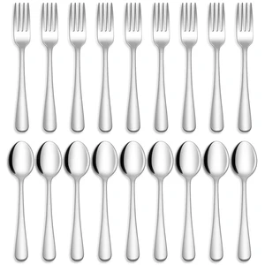 24-piece Forks and Spoons Silverware Set, Food Grade Stainless Steel Flatware Cutlery Set for Home, Kitchen and Restaurant, Mirror Polished, Dishwasher Safe 24-piece Forks and Spoons Silverware Set, Food Grade Stainless Steel Flatware Cutlery Set for Home, Kitchen and Restaurant, Mirror Polished, Dishwasher Safe